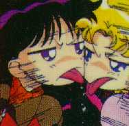 Usagi and Rei acting immature.